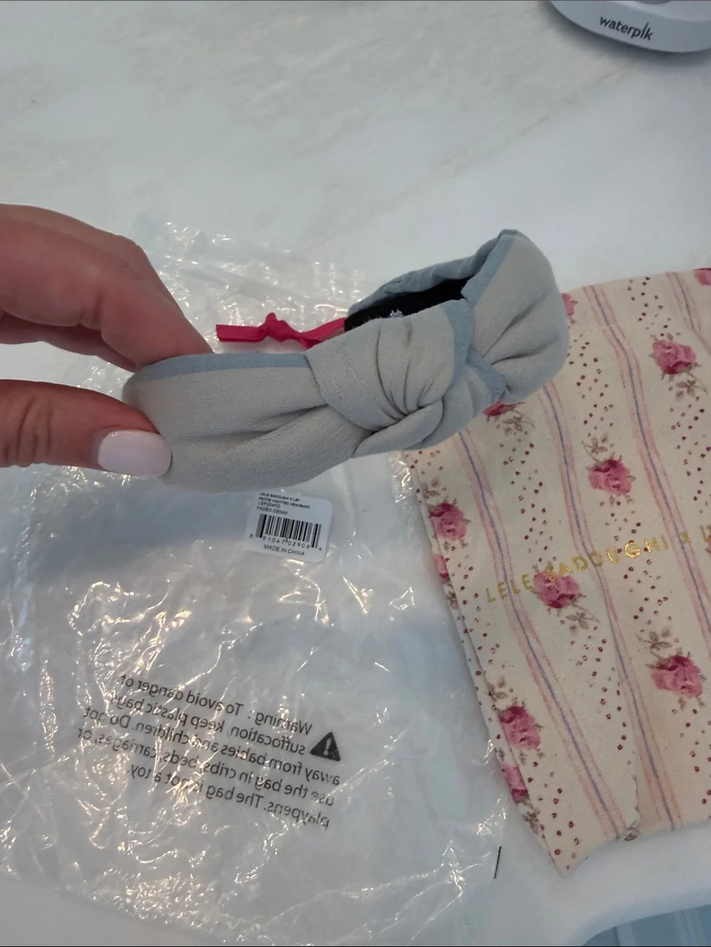 Girls Lele Sadoughi + Loveshack Fancy knotted headband - NWT, never worn